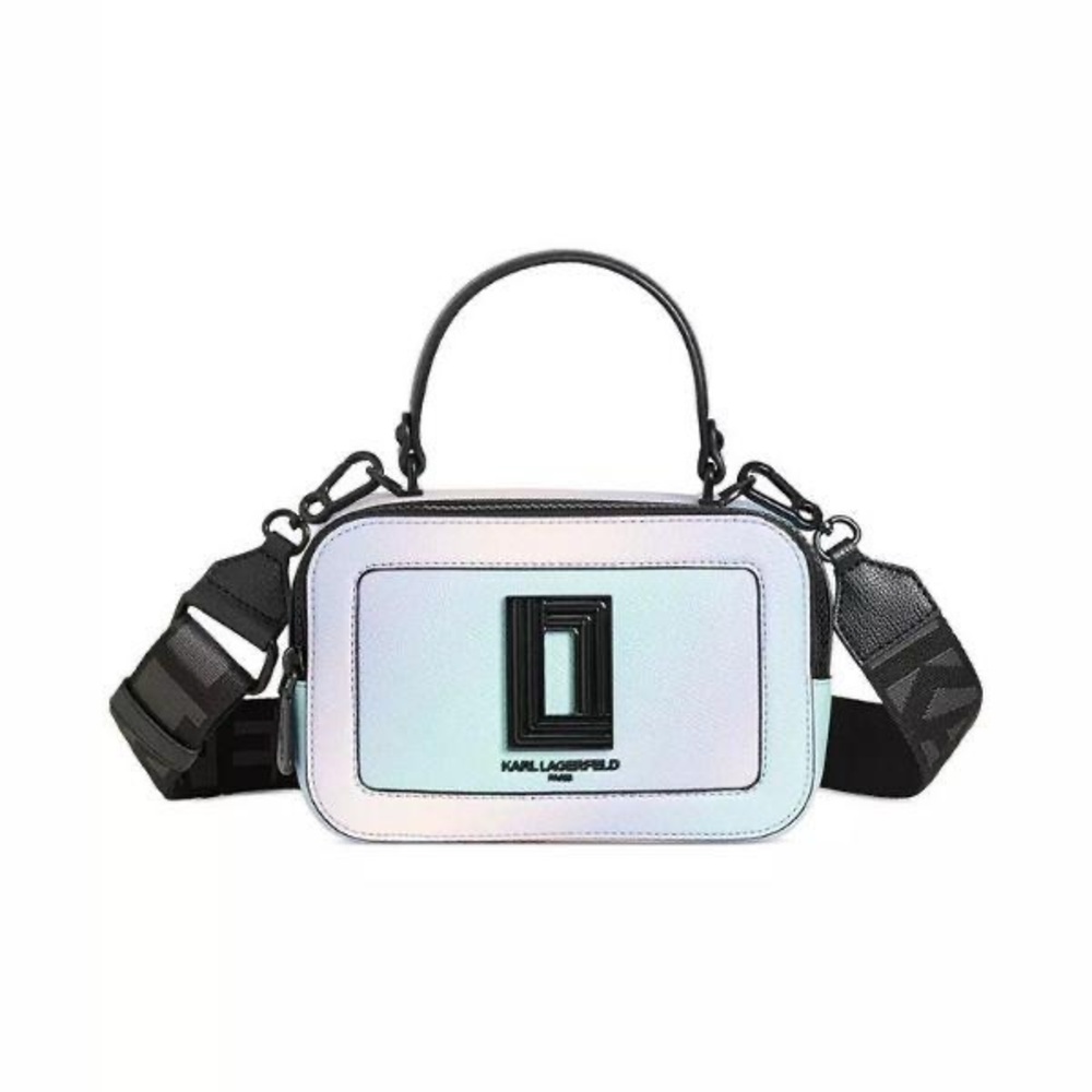 NWT Karl Lagerfeld Ombre Simone Crossbody Camara Bag, Guitar Strap and Dustbag - Picture 4 of 10